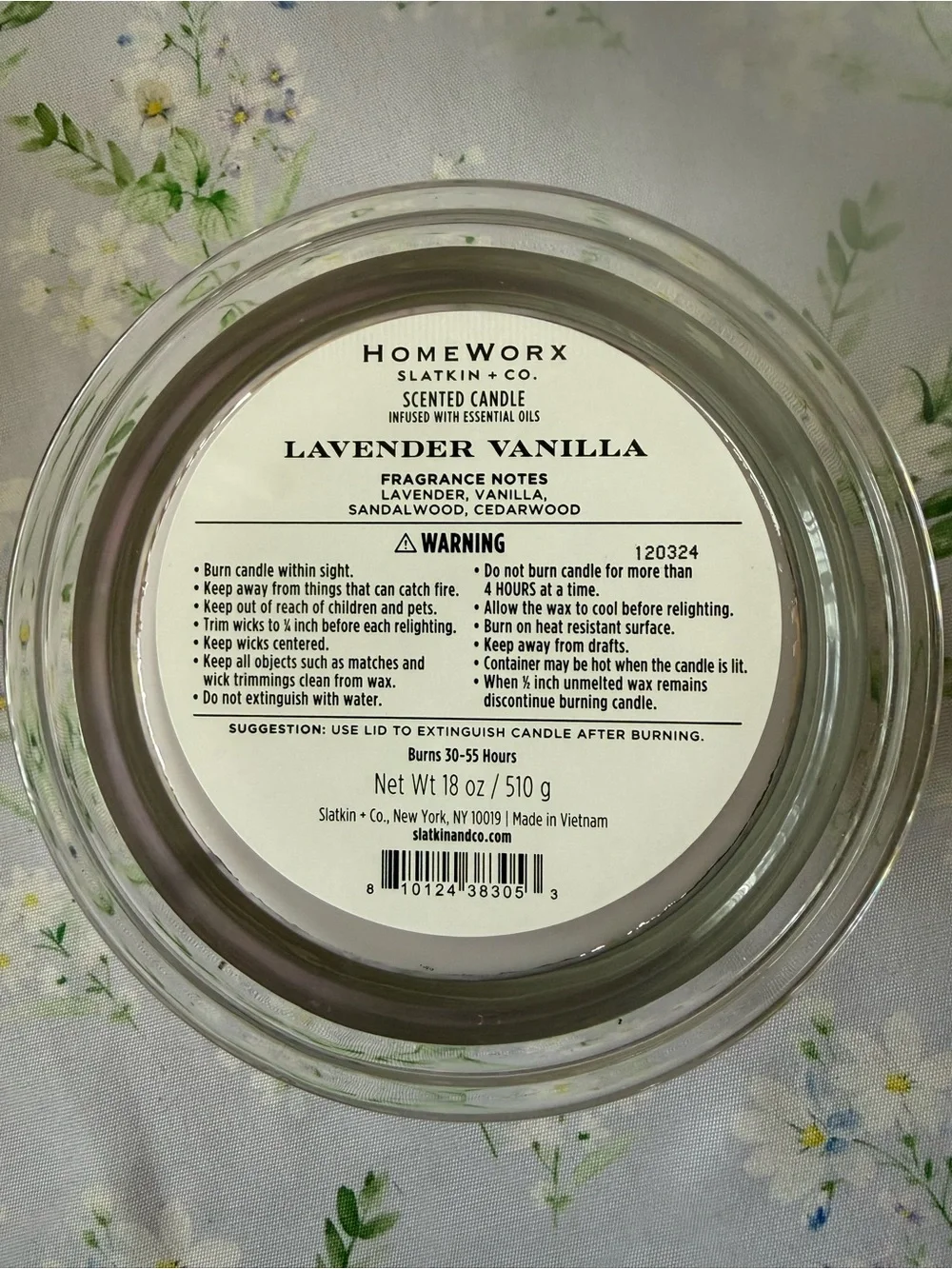 Homeworx Lavender Vanilla candle